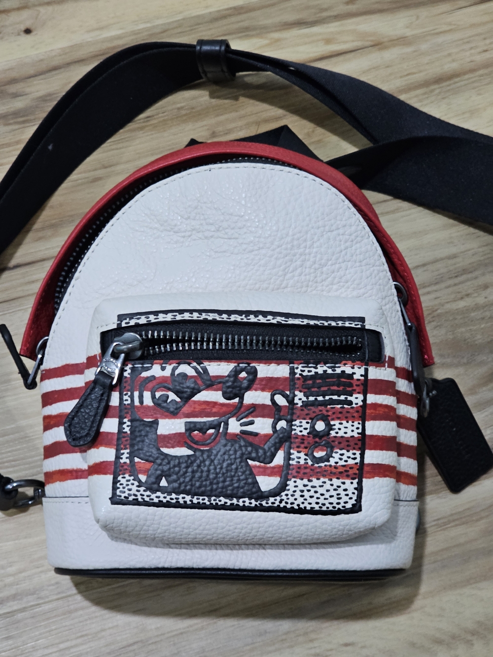 Coach Mickey Disney  Keith Haring Mini Crossbody/ Backpack  Like New